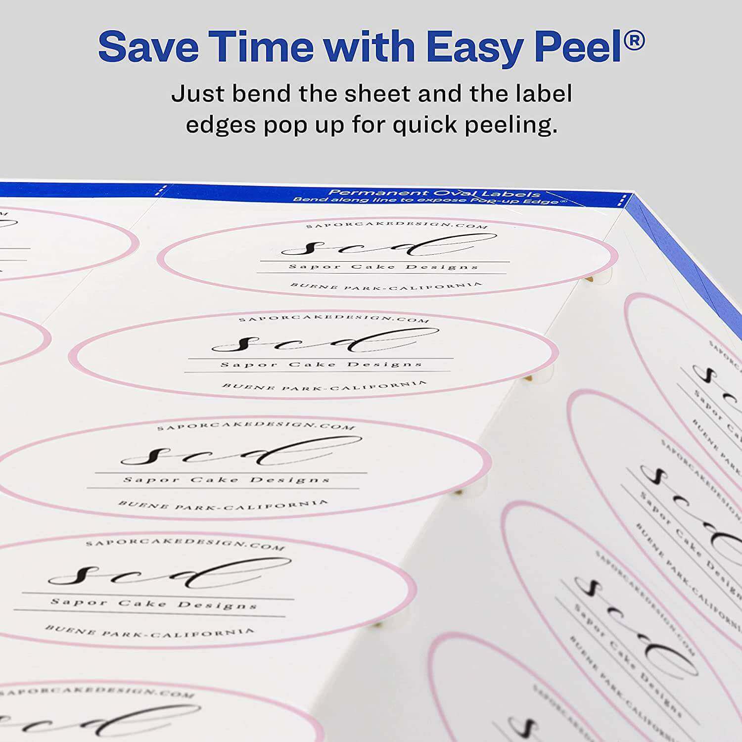 Etiqueta Avery Ovaladas para impresoras Láser InkJet- Glossy White, modelo , Etiquetas