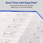 Etiqueta Avery Ovaladas para impresoras Láser InkJet- Glossy White, modelo , Etiquetas