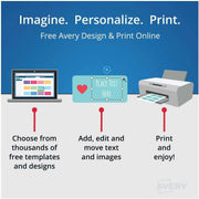 Etiqueta Avery Ovaladas para impresoras Láser InkJet- Glossy White, modelo , Etiquetas