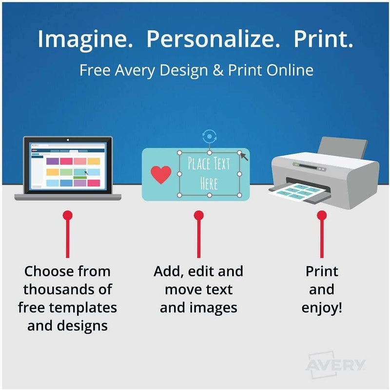 Etiqueta Avery Ovaladas para impresoras Láser InkJet- Glossy White, modelo , Etiquetas