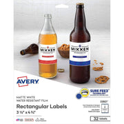 Etiqueta Avery Rectangular para impresoras Láser InkJet-Blanco Matte, modelo , Etiquetas