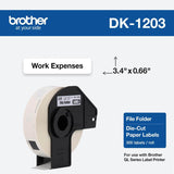 Etiqueta Brother DK1203 - 0.66 in x 3.4 pulgadas - 300 etiquetas, modelo , Etiquetas