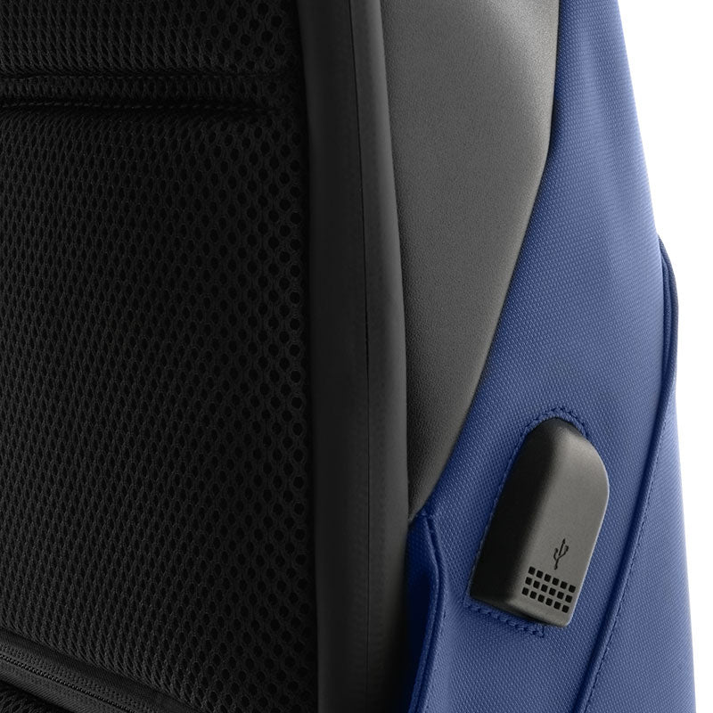 Mochila Klip Fidenza KNB-620BL Antirrobo, Puerto USB, 15.6" Azul