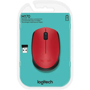Mouse Logitech M170 Inalambrico Optico USB Rojo, modelo , Mouse