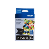 Tinta Brother LC 75 BK- XL-Negro | Para MFC-J425W / MFC-J430W / MFC-J625DW / MFC-J835DW, modelo , Tintas Brother