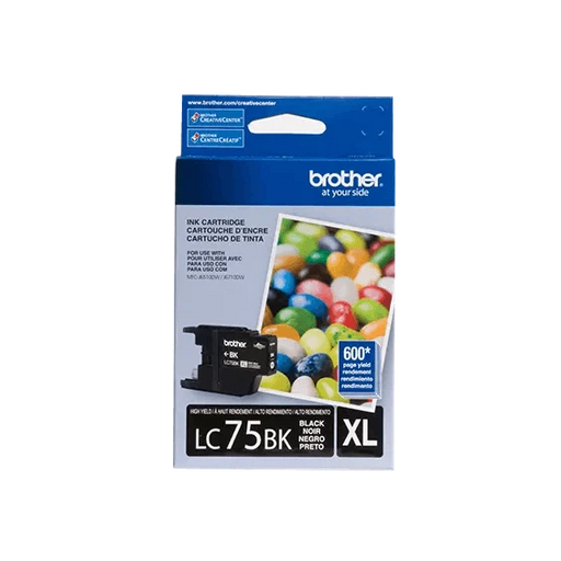 Tinta Brother LC 75 BK- XL-Negro | Para MFC-J425W / MFC-J430W / MFC-J625DW / MFC-J835DW, modelo , Tintas Brother