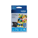 Tinta Brother LC 75 C- XL-Cyan | Para MFC-J425W / MFC-J430W / MFC-J625DW / MFC-J835DW, modelo , Tintas Brother
