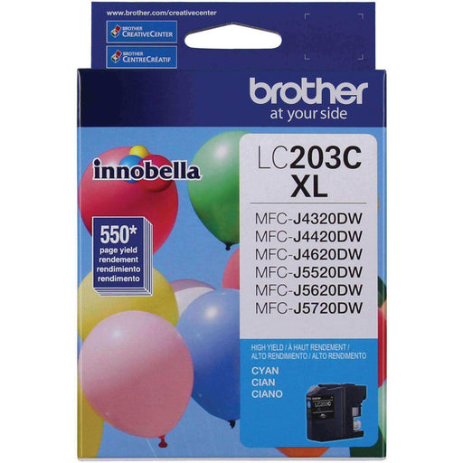 Tinta Brother LC203C - Cyan | Para MFC-J480DW / MFC-J485DW / MFC-J5520DW / MFC-J5620DW / MFC-J5720DW / MFC-J880DW / MFC-J885DW | 550 páginas, modelo , Tintas Brother