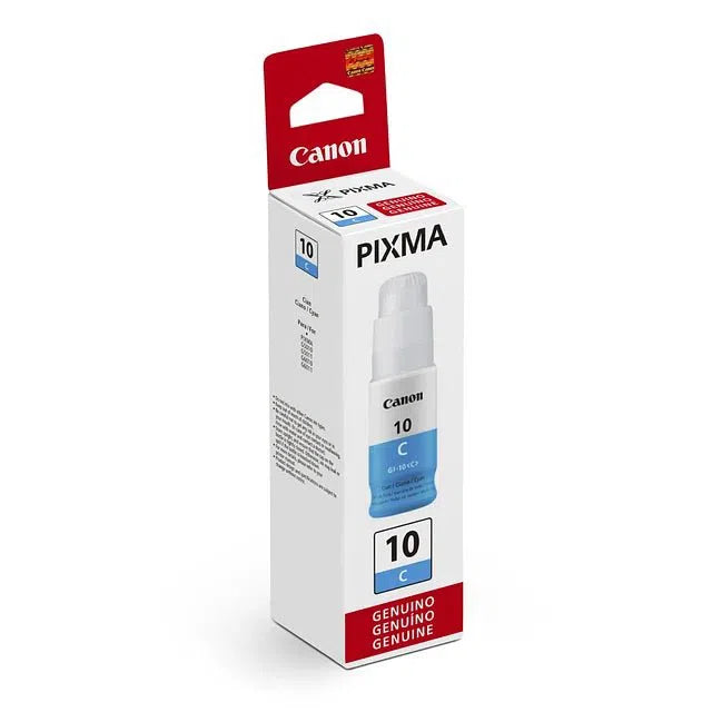 Tinta Canon GI-10C Cyan | Para Pixma G5010 / G6010 / G7010 / GM2010 / GM4010 | 7,700 páginas, modelo , Tintas Canon
