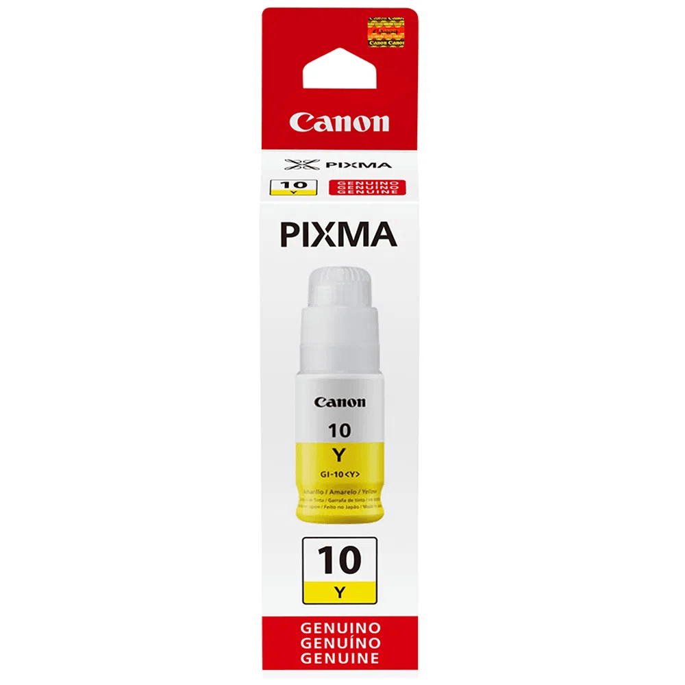 Tinta Canon GI-10Y Yellow | Para Pixma G5010 / G6010 / G7010 / GM2010 / GM4010 | 7,700 páginas, modelo , Tintas Canon