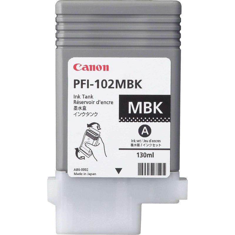 Tinta Canon PFI-102MBK | Negro Matte | Para imagePROGRAF IPF500 / IPF600 / IPF700 / IPF710 / IPF720 / IPF750 / IPF755 / IPF760 / IPF765 (LIquidación), modelo , Tinta Canon Ploter