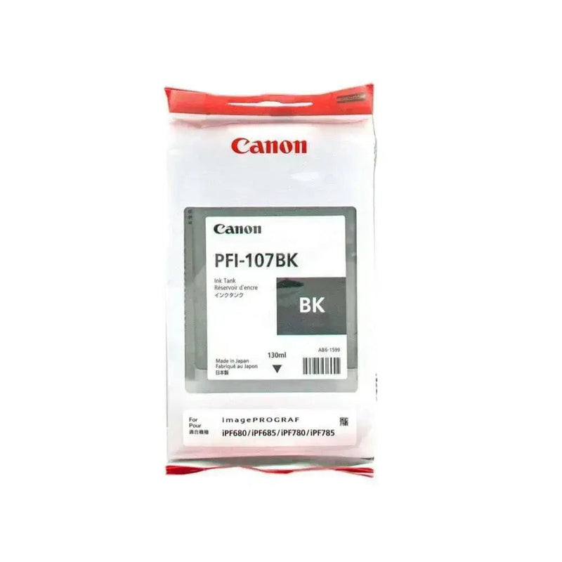 Tinta Canon Pfi-107Bk Black Ink Cartridge | Para imagePROGRAF iPF680 / iPF685 / iPF785 / iPF670 / iPF770 / iPF780, modelo , Tinta Canon Ploter