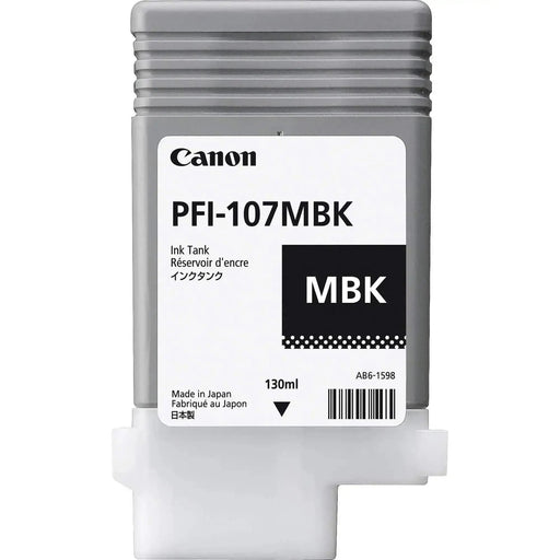 Tinta Canon PFI-107MBK Matte Black Ink Cartridge | Para imagePROGRAF iPF680 / iPF685 / iPF785 / iPF670 / iPF770 / iPF780, modelo , Tinta Canon Ploter