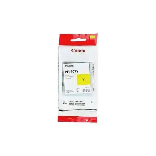 Tinta Canon Pfi-107Y Yellow Ink Cartridge | Para imagePROGRAF iPF680 / iPF685 / iPF785 / iPF670 / iPF770 / iPF780, modelo , Tinta Canon Ploter