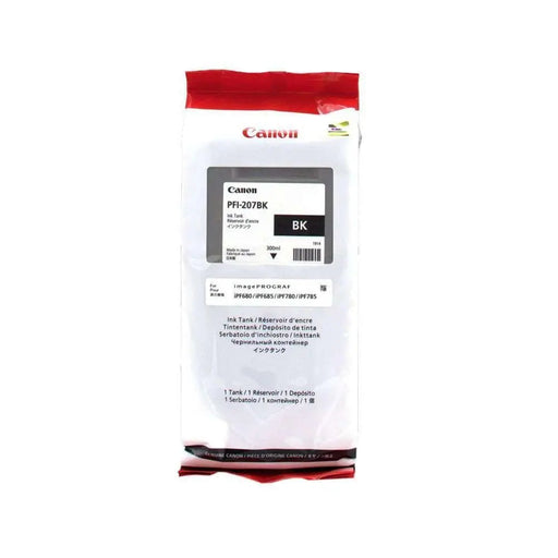 Tinta Canon Pfi-207Bk-Negro | Para imagePROGRAF iPF680 / iPF685 / iPF785 / iPF670 / iPF770 / iPF780, modelo , Tinta Canon Ploter