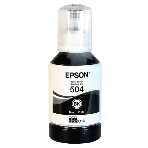 Tinta Epson T504120 504 Negro | Ecotank L4150/L4160/L4260/L6171/L6270/L14150 | 7,500 Páginas, modelo , Tintas Epson