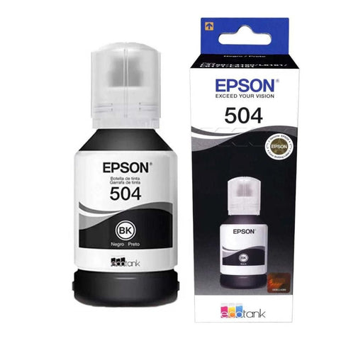 Tinta Epson T504120 504 Negro | Ecotank L4150/L4160/L4260/L6171/L6270/L14150 | 7,500 Páginas, modelo , Tintas Epson