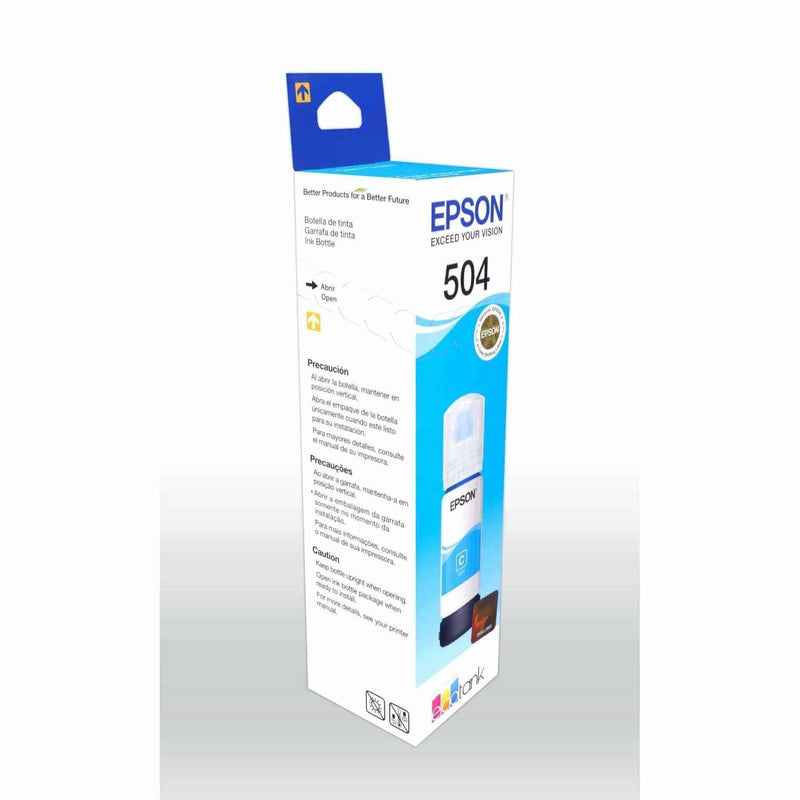 Tinta Epson T504220-AL -Cyan | Ecotank L4150/L4160/L4260/L6171/L6270/L14150 | 6,000 Páginas, modelo , Tintas Epson