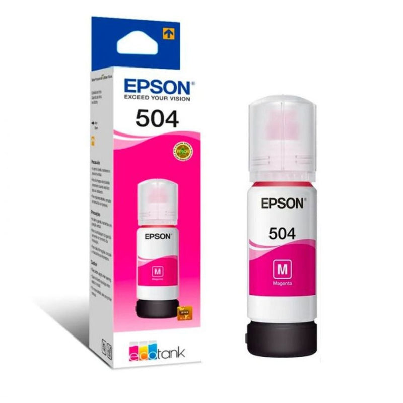 Tinta Epson T504320-AL -Magenta | Ecotank L4150/L4160/L4260/L6171/L6270/L14150 | 6,000 Páginas, modelo , Tintas Epson
