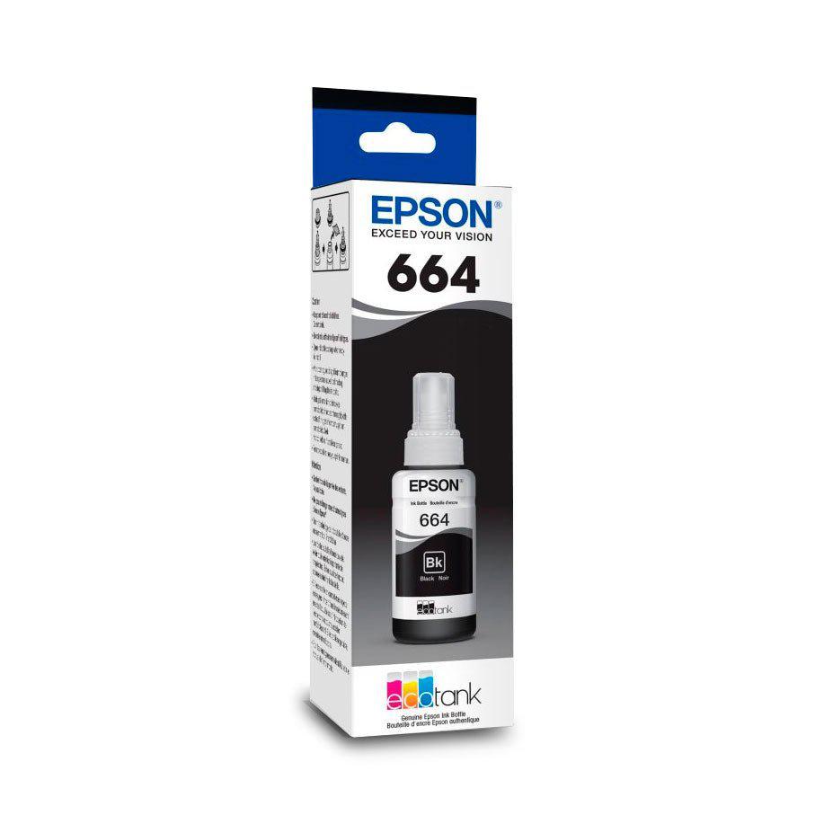 Tinta Epson T664120 Negro (664) | Ecotank L350/L355//L365/L375/L395/L475/L575/L555