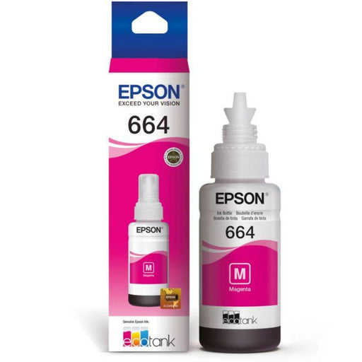 Tinta Epson T664320-AL - Magenta (664)| Ecotank L350/L355//L365/L375/L395/L475/L575/L555, modelo , Tintas Epson
