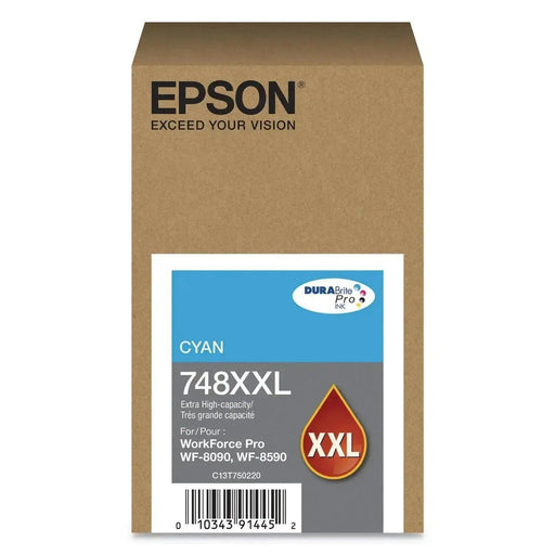 Tinta Epson - T748XXL220 - 748XXL Cyan | WorkForce Pro WF-6090/WF-6590, modelo , Tintas Epson