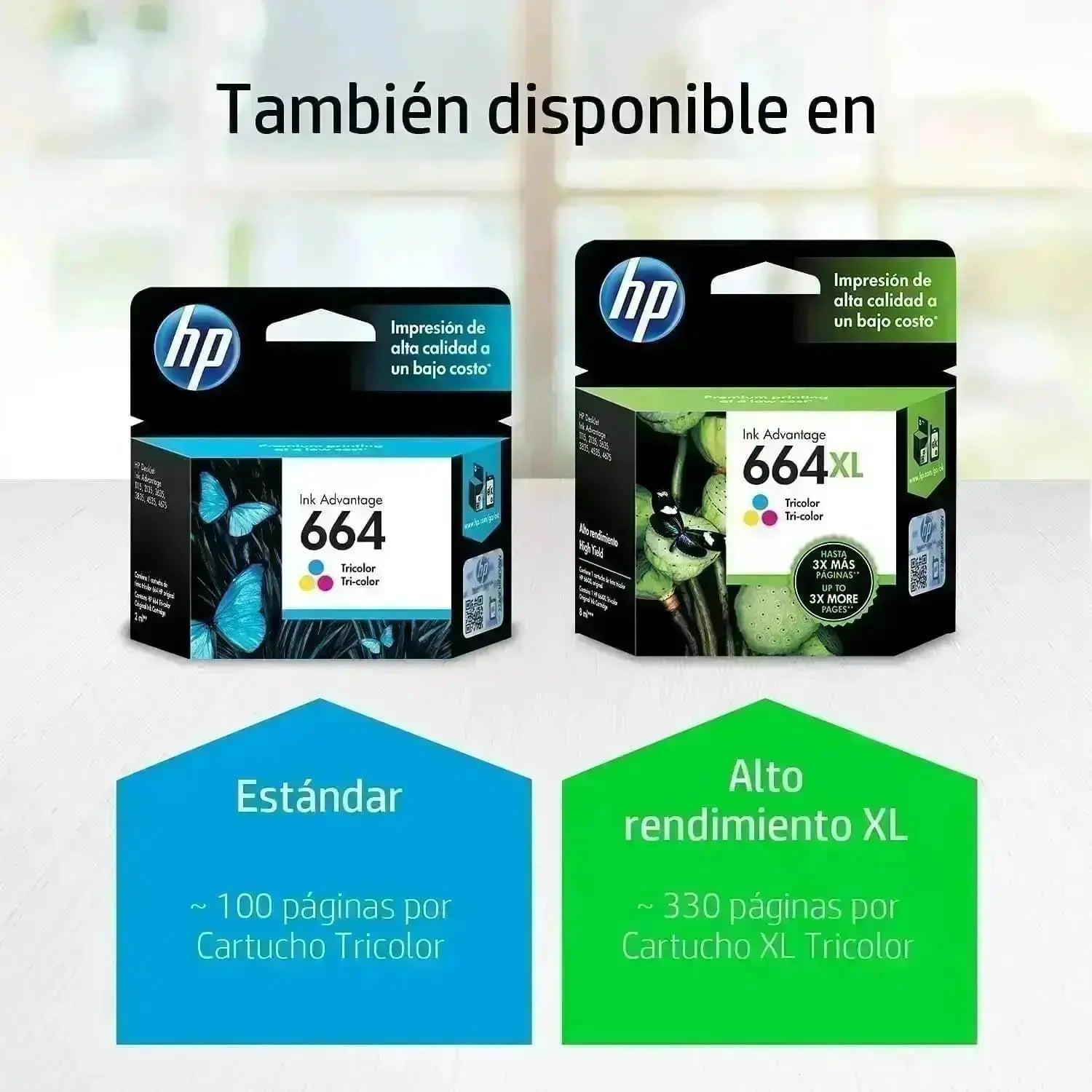 Tinta HP 664XL / 664 XL Color - F6V30AL | DesKjet 2675/3775 | 330 páginas, modelo , Tintas Hp