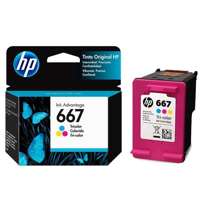 Tinta HP 667 Color Original - 3YM78AL | Deskjet Ink Advantage 2375/2775/6475/2875 | 100 páginas, modelo , Tintas Hp