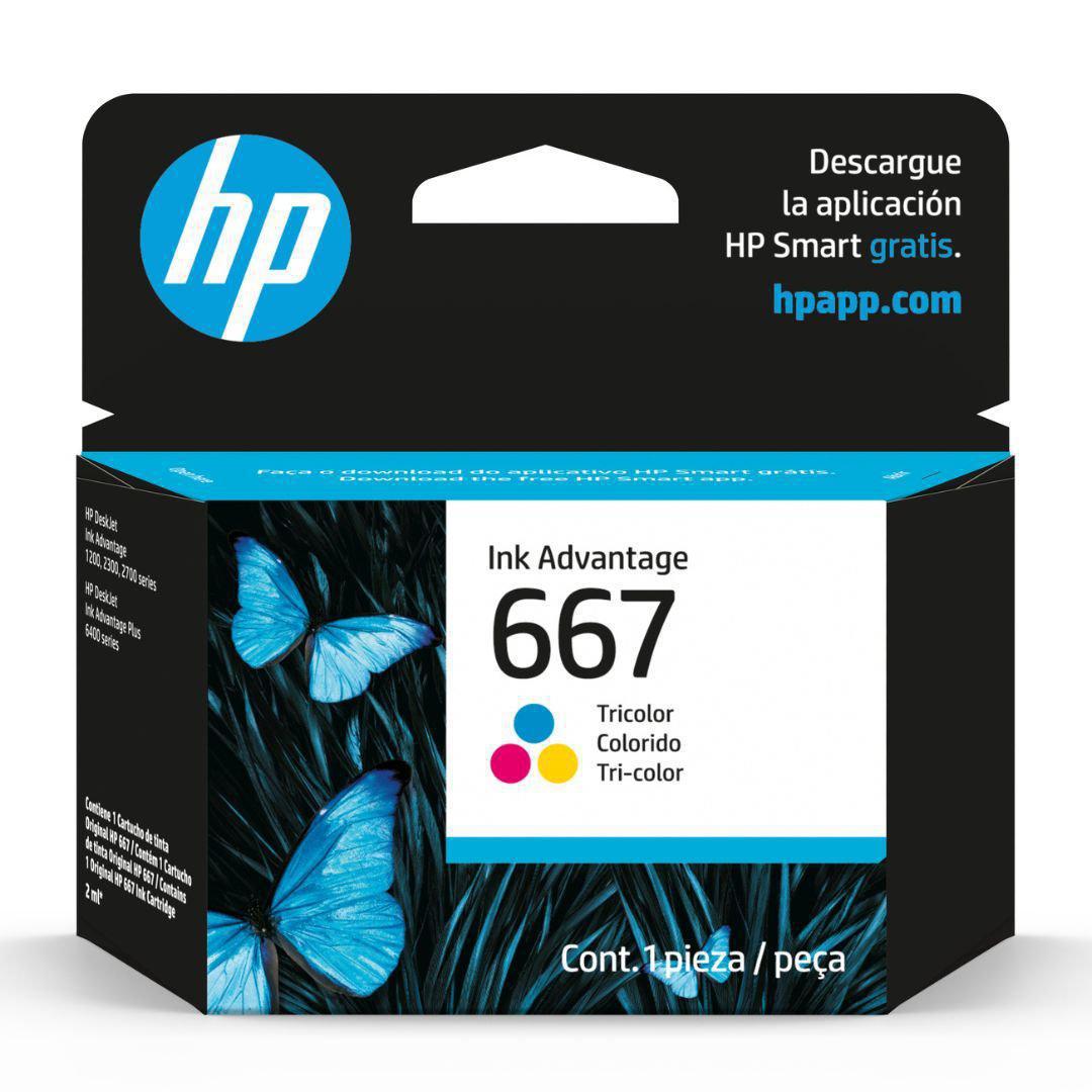Tinta HP 667 Color Original - 3YM78AL | Deskjet Ink Advantage 2375/2775/6475/2875 | 100 páginas, modelo , Tintas Hp
