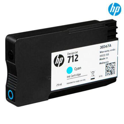 Tinta HP 712 Cian-3ED67A para ploter | DesignJet T210/T230/T250/T630/T650 | 29 ml, modelo , Tintas Hp