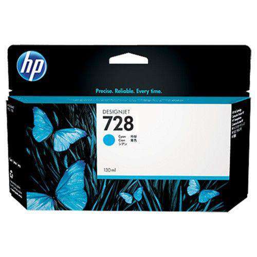 Tinta HP 728 Cyan - 130 ml - F9J67A - HP DesignJet T730 T830, modelo , Tintas Hp
