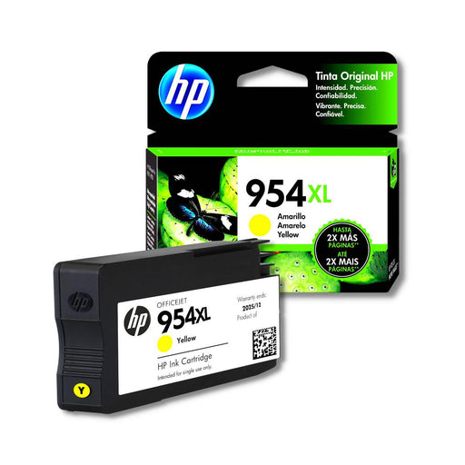 Tinta HP 954XL Amarilla - L0S68AL | OfficeJet Pro 7740 /8210/8710/8720/8740 | 1,600 páginas, modelo , Tintas Hp