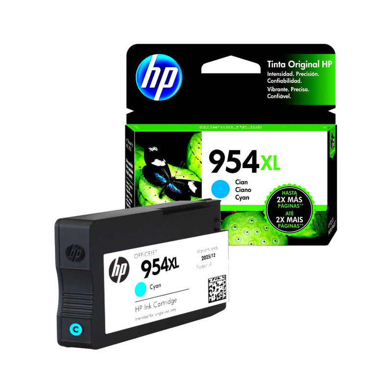 Tinta HP 954XL Cyan - L0S62AL | OfficeJet Pro 7740/8210/8710/8720/8740 | 1,600 páginas, modelo , Tintas Hp