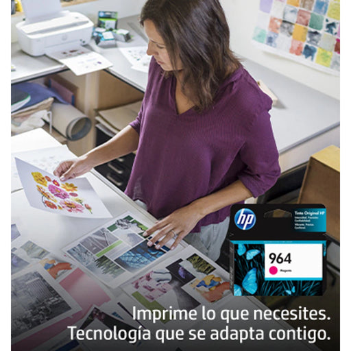 Tinta Hp 964 Magenta - 3JA51Al | OfficeJet Pro 9010/9020, modelo , Tintas Hp