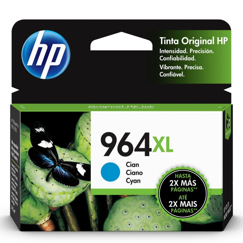 Tinta HP 964XL Cyan - 3JA54AL | OfficeJet Pro 9010/9020, modelo , Tintas Hp