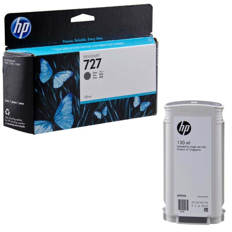 Tinta HP Designjet 727 Gris de 130 ml | Para HP DesignJet T930 / T2530 / T1530, modelo , Tintas Hp