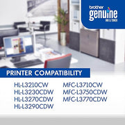 Toner Brother TN-227C | TN227C Cyan | Para HL-L3210CW / HL-L3230CDW / HL-L3270CDW / HL-L3290CDW / MFC-L3710CW / MFC-L3750CDW / MFC-L3770CDW | 2,300 paginas, modelo , Toners