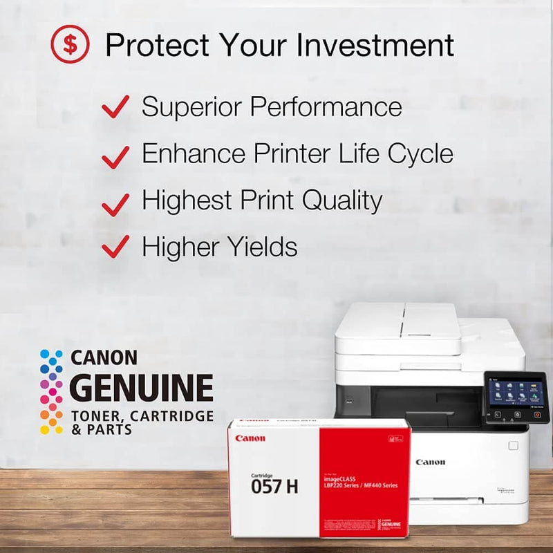 Toner Canon 057H | 057 H Negro | Para ImageCLASS MF445dw / LBP226dw | 10,000 páginas, modelo , Toners