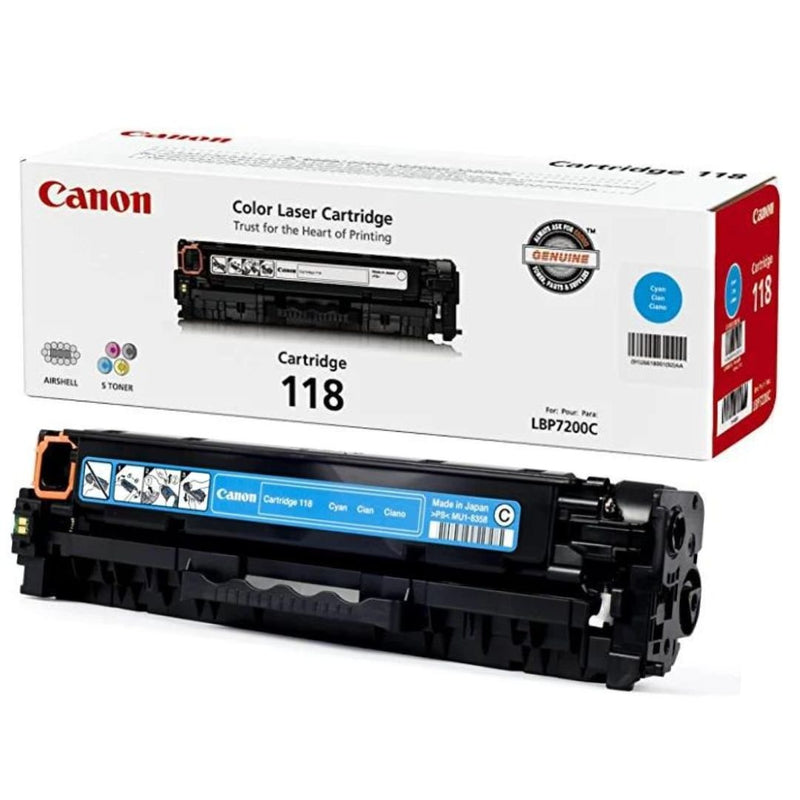 Toner Canon 118 Cyan | Para imageCLASS LBP7200cdn | LBP7660cdn | MF8350Cdn | MF8380Cdw | 2,900 páginas, modelo , Toners