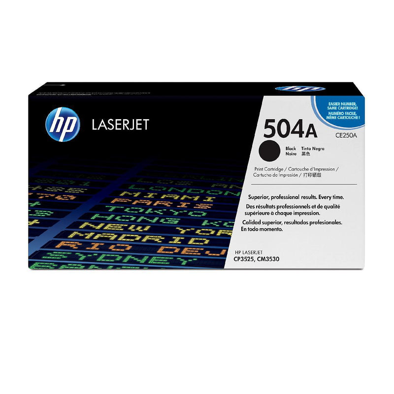 Toner Hp Ce250A - 504A Negro | Para LaserJet CM3530 / CP3525 | 5,000 páginas, modelo , Toners