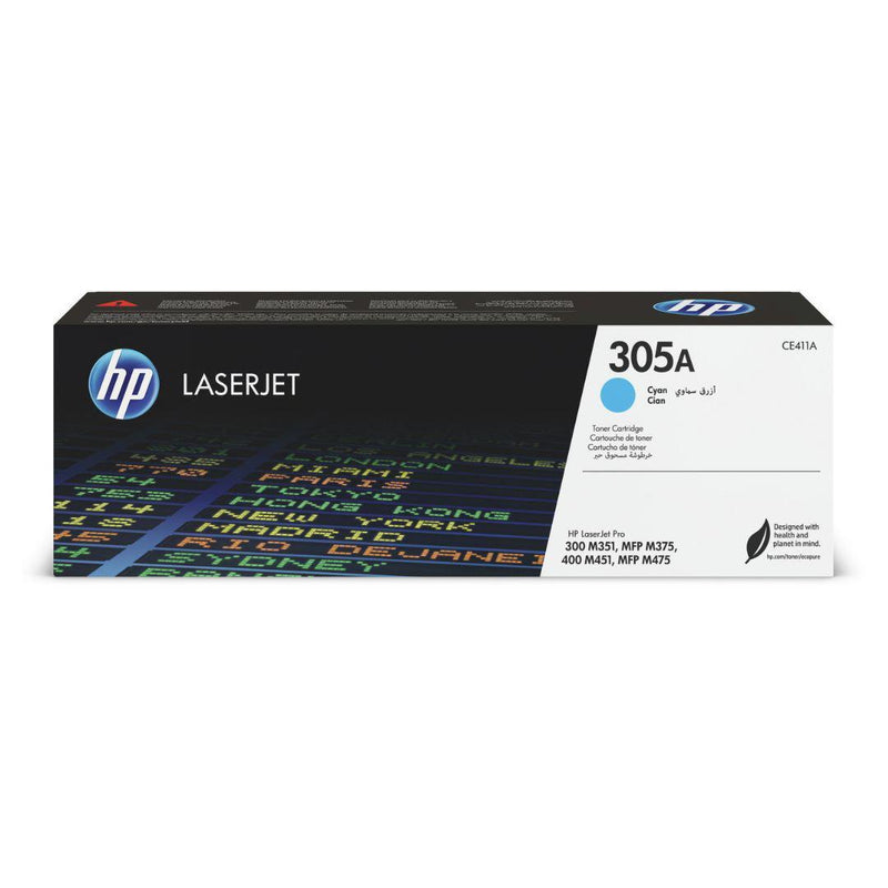 Toner Hp CE411A 305A Cyan | Para LaserJet Pro M451 / M375 / M475 | 2,600 páginas, modelo , Toners