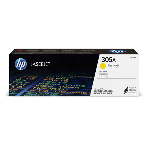 Toner Hp CE412A 305A Yellow | Para LaserJet Pro M451 / M375 / M475 | 2,600 páginas, modelo , Toners