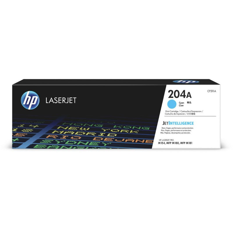 Toner Hp CF511A - 204A Cyan | Para LaserJet Pro M180 / M154 / M181 | 900 páginas, modelo , Toners