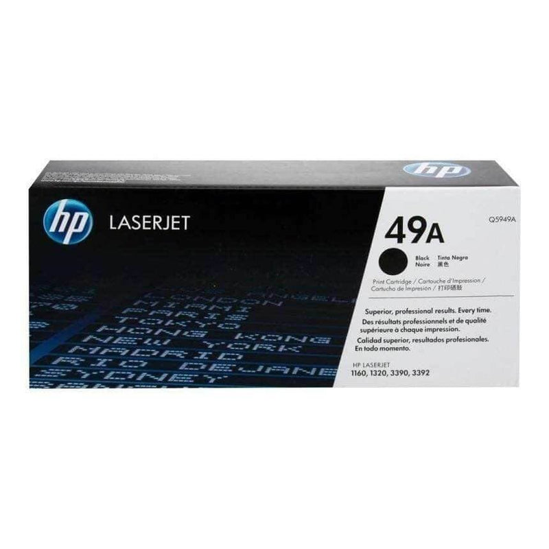 Toner HP Q5949A 49A Negro | Para LaserJet 1160 / 1320 / 3390 / 3392 | 2,500 páginas, modelo , Toners