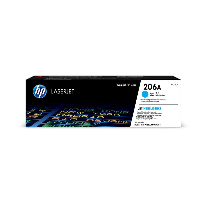 Toner Hp W2111A Cyan - 206A | Para LaserJet Pro M255 / M282 / M283 | 1,250 páginas, modelo , Toners