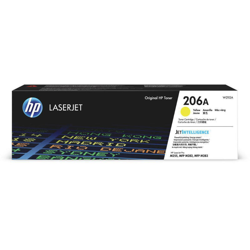 Toner Hp W2112A Amarillo - 206A | Para LaserJet Pro M255 / M282 / M283 | 1,250 páginas, modelo , Toners