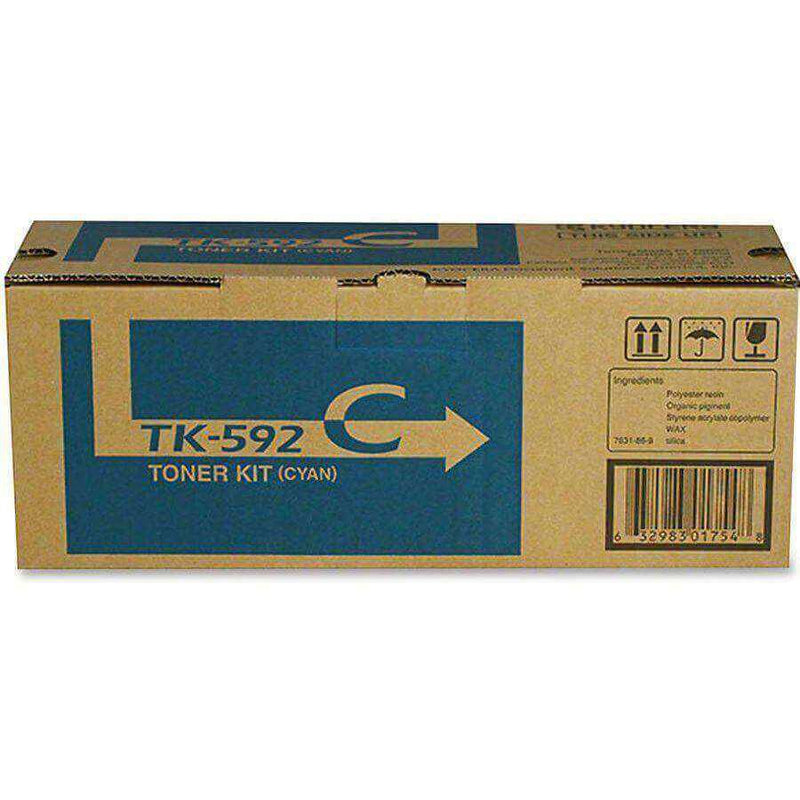 TONER KYOCERA TK-592 C para Impresoras Kyocera | Para FS-C2026MFP / FS-C2026MFP+ / FS-C216MFP / FS-C2126MFP+ / FS-C2526MFP / FS-C2626MFP / FS-C5250DN | Ecosys P6026cdn / M6026cidn / M6526cdn / M6526cidn, modelo , Toners
