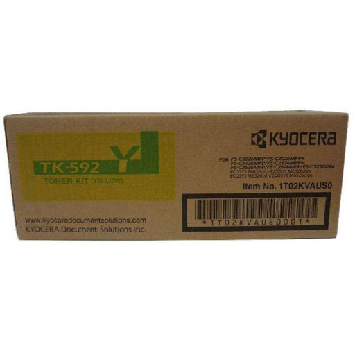 TONER KYOCERA TK-592 Y para Impresoras Kyocera | Para FS-C2026MFP / FS-C2026MFP+ / FS-C216MFP / FS-C2126MFP+ / FS-C2526MFP / FS-C2626MFP / FS-C5250DN | Ecosys P6026cdn / M6026cidn / M6526cdn / M6526cidn, modelo , Toners