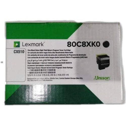 Toner Lexmark 80C8Xk0 - Negro | Toner Lexmark Original | Para CX510de / CX410de / CX310dn / CX310dn, modelo , Toners